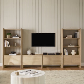 Torme White Oak Media Storage Set