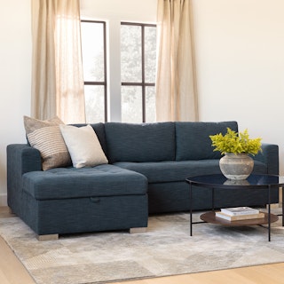 Soma 105" Left Sleeper Sectional - Midnight Blue