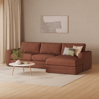 Riley 118.5" Right Sectional - Napa Rust