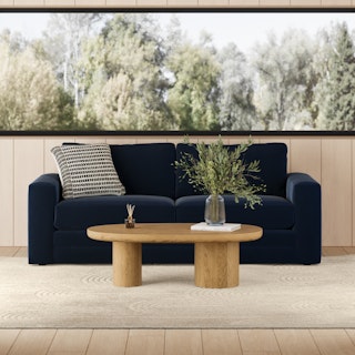 Riley 84" Velvet Sofa - Hale Ink